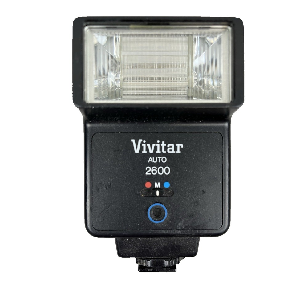 Vintage Vivitar 2600 Auto Flash Standard‎ Hot Shoe Mount Original Box Untested